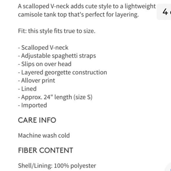 Socialite Scalloped V-Neck Leopard Print Cami S - Picture 7 of 7